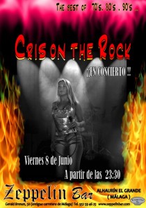CARTEL CRIS ON THE ROCK Reducido. 08-06-12