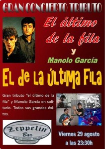 CARTEL EL DE LA ULTIMA FILA. 29-08-14